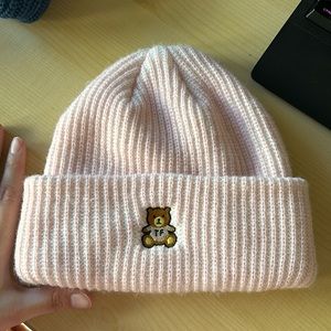 Teddy Fresh Pink Knit Beanie